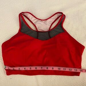 Red Racerback Bathing Suit Top